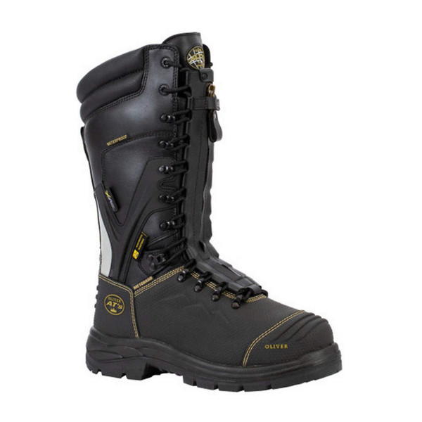 Oliver By Honeywell 65791-BLK-120 65 Series 10 In Lace-Up Steel Toe Boots, Men's Size 12, Leather, Black