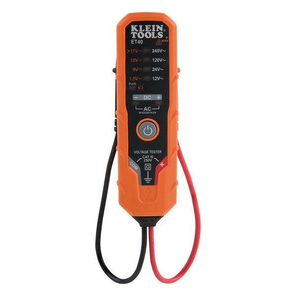 Klein Tools ET40 Digital AC/DC Voltage Tester 12 to 240V AC, 1.5 to 24V DC