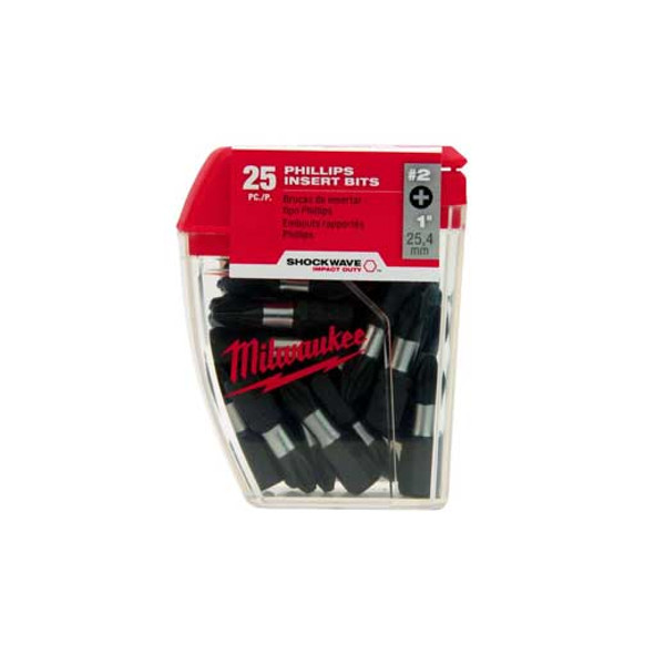 Milwaukee I SHOCKWAVE  INSERT BIT SQ RECESS #2 - 10PK