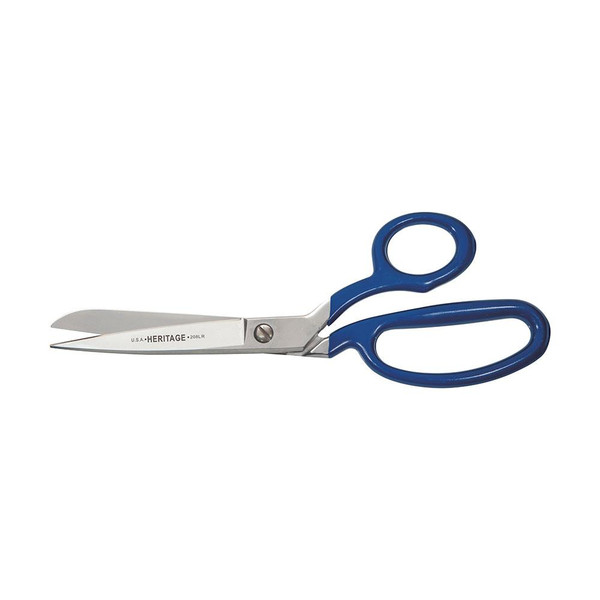 Klein Tools 208LR-BLU-P Bent Trimmer w/Large Ring, Blue Coating, 8-Inch