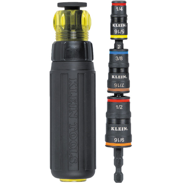 Klein Tools 32910RCHT 7-in-1 Impact Rated Flip Socket Set with Ratcheting Handle