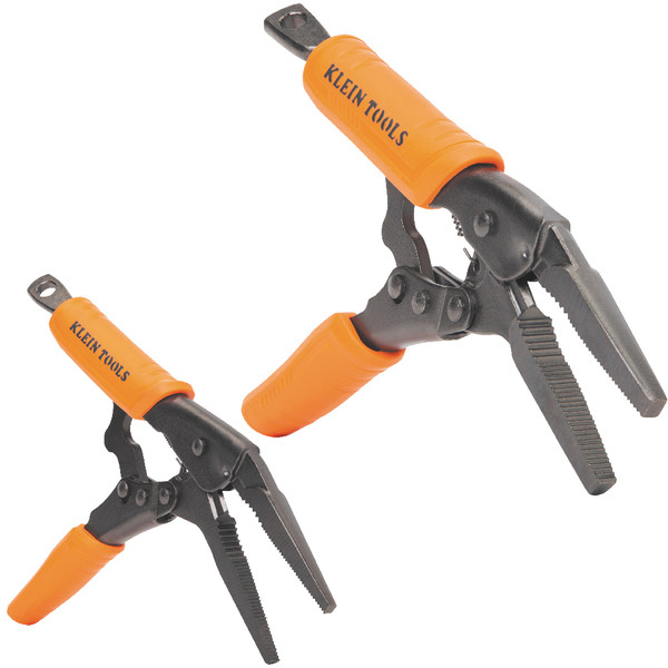 Klein Tools 38661 Long Nose Locking Pliers Set, 6- and 9-Inch, 2-Piece