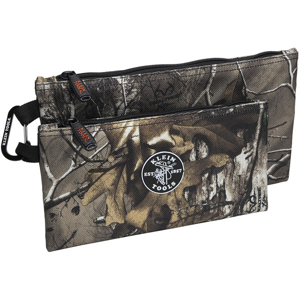 Klein Tools 55560 Zipper Bags, Camo Tool Pouches, 2-Pack