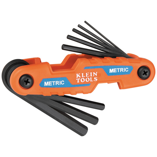 Klein Tools 70540M Compact Folding Hex Key Set, 8-Key, Metric Sizes