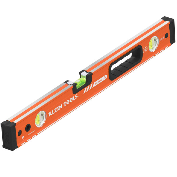 Klein Tools 93524MAG Magnetic Box Beam Level, 3 Vial, 24-Inch