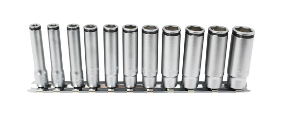 Ko-ken RS2350M/11 Special 1/4 Sq. Dr. Deep NUT GRIP Socket Set, 5-14mm - 11 pieces