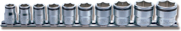 Ko-ken RS3450M/10 3/8 Sq. Dr. Socket set 10mm-22mm Nut Grip 250mm 10 pieces