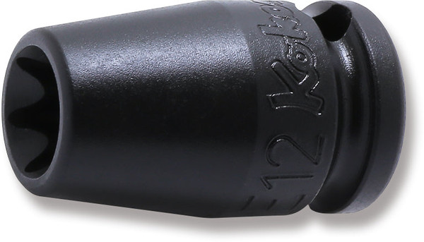 Ko-ken 13425EG-E12 3/8 Sq. Dr. Impact TORX E12 Socket w/ Magnet - Length 32mm