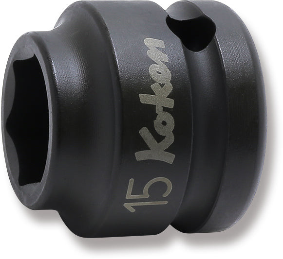 Ko-ken 14401MS-15 1/2 Sq. Dr. Socket 15mm 6 point Length 26mm Thin walled