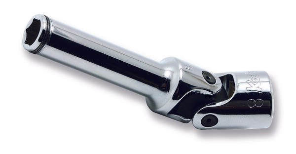 Ko-ken 3341G.70-11 3/8 Sq. Dr. Universal Socket 11mm Nut Grip Length 70mm For Glow Plug