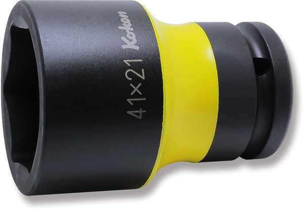 Ko-ken PW6P-41X21 3/4 Sq. Dr. Rear Wheel Nut Socket 41 x 21mm Hex x Square 80mm Color coded