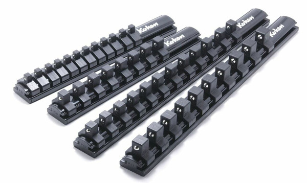 Ko-ken RSAL200-3/8X8 Magnetic Aluminum Rail 3/8 Plastic Clip x 8 pieces 200mm