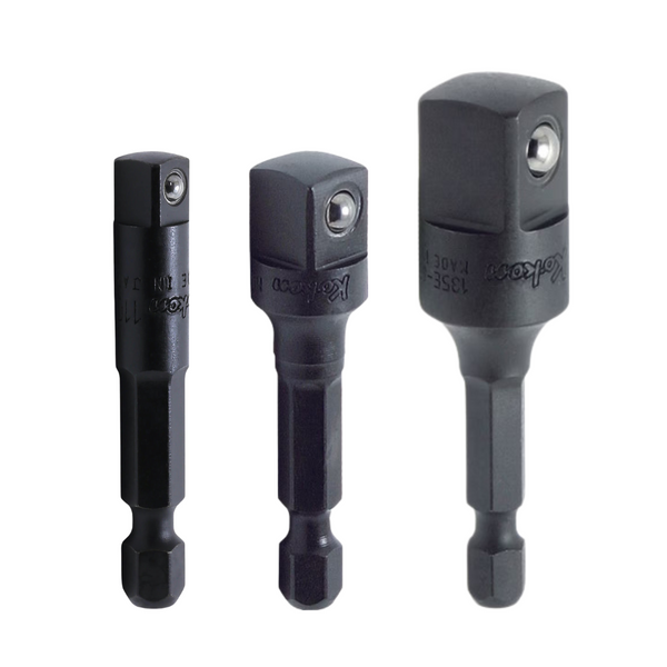Ko-ken KB-B101235 Impact Adapter Set 1/4" Hex to Square Drive
