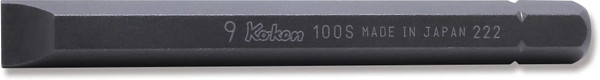 Ko-ken 100S.80-9 5/16 Hex Dr. Bit Slotted 1.6 x 9 Length 80mm