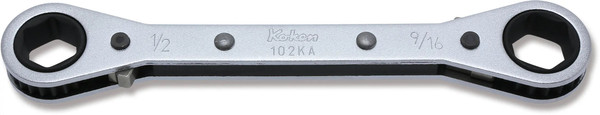 Ko-ken 102KA-1/2X9/16 Ratcheting Ring Wrench 1/2x9/16 6 point Length 146mm Reversible