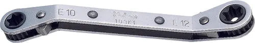 Ko-ken 103KT-E4XE6 Reversible Ratcheting Ring Wrench TORX E4xE6 - Length 104mm