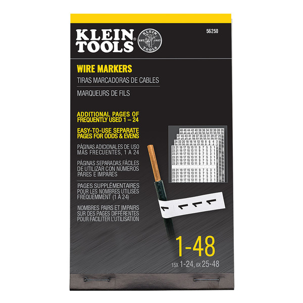 Klein Tools 56250 Wire Marker Book, 1-48