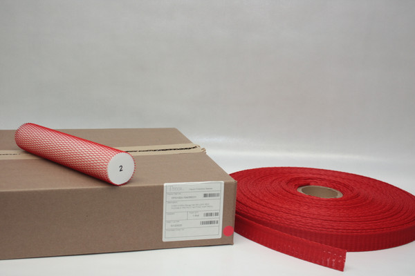 Pacon PPS-1003-1500 Protective Netting, Thread Protection Sleeve, 2"-4" Diameter, 1500 ft Length, Red