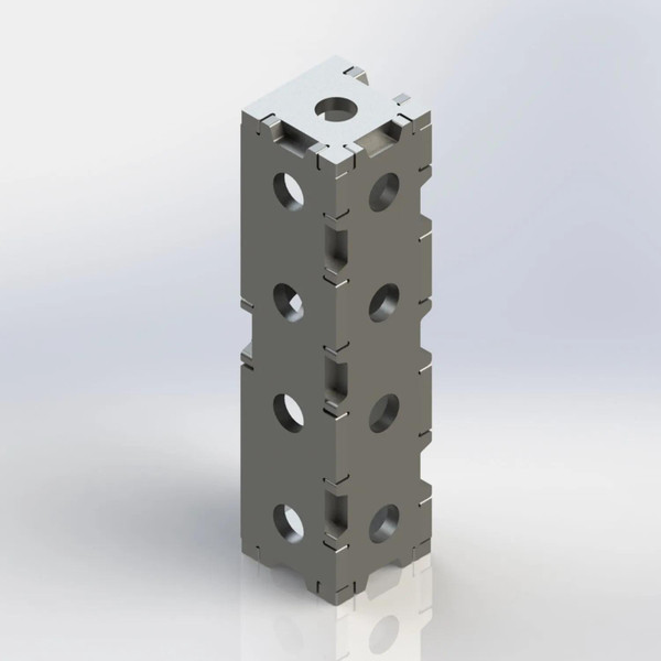 WJT-SB722UW-16 7.75X2X2 Square block; 16MM Holes