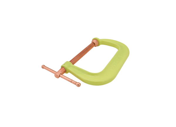 408CS, Spark-Duty Drop Forged Hi-Vis C-Clamp, 0 -8-1/4 Opening, 4-15/16 Throat Depth