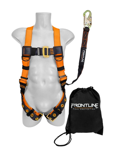 Frontline K100-61S Frontline K100-61S Combat Compliance Kit - Harness, 6' Single Leg Lanyard and Drawstring Bag