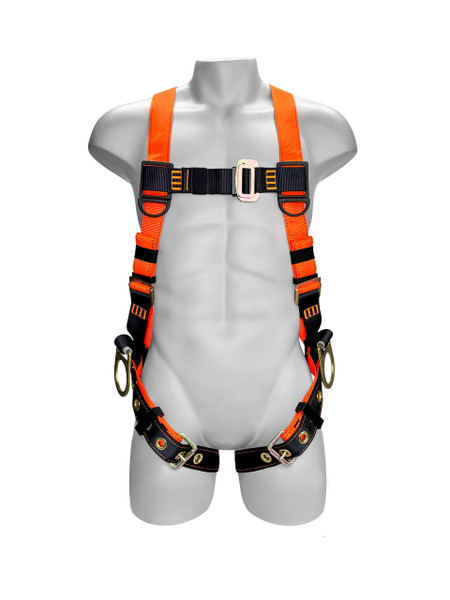 Frontline 100VTB-UN-3D Frontline 100VTB-UN-3D Combat Economy Series Full Body Harness with Tongue Buckle Legs (Uni) - 3D Rings