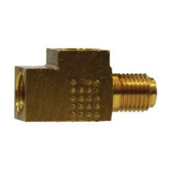 ANDERSON METALS 08605 Towed Trailer Brake Tee, 3/16-in Inverted Flared Seat x 3/16-in Inverted Flared Seat x 3/16-in Male Threaded