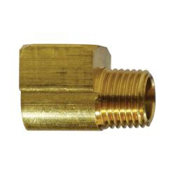 ANDERSON METALS 706128-0604 90-deg Barstock Street Elbow, 3/8-in Female NPTF x 1/4-in Male NPTF, Lead-Free Brass