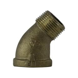 ANDERSON METALS 738124-08 45 deg Street Elbow, 1/2-in FPT x 1/2-in FPT, Bronze