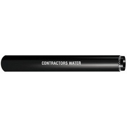BUCHANAN RUBBER CWB-075-150-100 Contractor's Water Discharge Hose, 100 ft L, 150 psi, Rubber Tube, Black