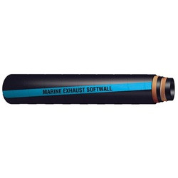 BUCHANAN RUBBER MXS Series MXS-175 Marine Exhaust Softwall Hose, 100 ft L, Rubber Tube, Black/Blue
