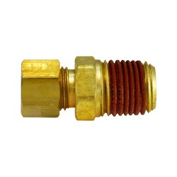 Midland Metal 18177VS Adapter, 3/16-in Compression x 1/8-in Male NPTF, Brass w/sealant