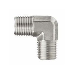 Midland Metal 28267N Forged 90-deg Male Elbow, 1/4-in Male NPTF x 1/4-in Male NPTF, Nickel-Plated Brass