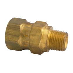 Midland Metal 32464 Swivel Adapter, 1/2-in Female NPTF x 3/8-in Male NPTF, Brass
