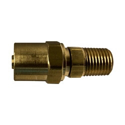 ANDERSON METALS 07217-041006 Reusable Male Stem, 1/4-in I.D. x 5/8-in O.D. x 3/8-in Male NPTF, Brass