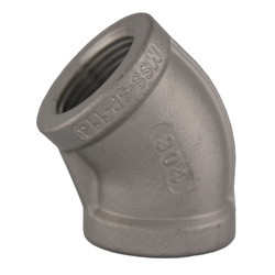 Midland Metal 62184MS SP-114 45-deg Elbow, 3/4-in Female NPT x 3/4-in Female NPT, 304 Stainless Steel