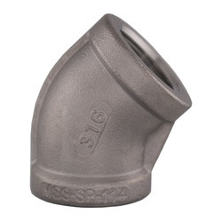 Midland Metal 63183MS SP-114 45-deg Elbow, 1/2-in Female NPT x 1/2-in Female NPT, 316 Stainless Steel
