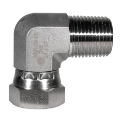 STAINLESS ADAPTERS SS1501-12-12 90-deg Swivel Elbow, 3/4-in Male NPTF x 3/4-in Female NPSM Swivel, Stainless Steel