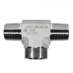 STAINLESS ADAPTERS SS5601-24-24-24 Female Pipe Branch Tee, 1-1/2-in Male NPTF x 1-1/2-in Male NPTF x 1-1/2-in Female NPTF, Stainless Steel