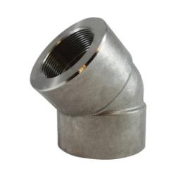 Midland Metal 103189 45 deg Elbow, 2-1/2 in FPT x 2-1/2 in FPT, Stainless Steel, 3000 lb