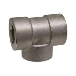Midland Metal 103254 Pipe Tee, 3/4 in FPT x 3/4 in FPT x 3/4 in FPT, Stainless Steel, 3000 lb