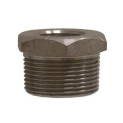 Midland Metal 103512 Hex Bushing, 1 in MPT x 1/2 in FPT, Stainless Steel, 3000 lb