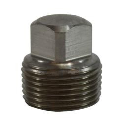 Midland Metal 105654 Square Head Plug, 3/4 in MPT, Stainless Steel, 3000 lb