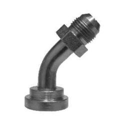 Midland Metal 180388 45-deg Elbow, 1/2-in Male JIC x 1/2-in Code 62 Flange, Steel