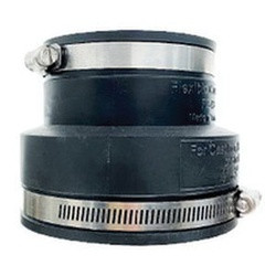 Midland Metal 195476 Flexible Reducing Coupling with Stainless Steel Band, 4 in 3 in, Rubber, SCH 40 Schedule