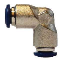 Midland Metal 20153NA 90-deg Union Elbow, 3/8-in Push-to-Connect x 3/8-in Push-to-Connect, Brass, Nickel-Plated