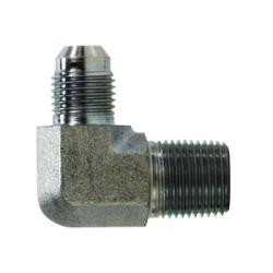 Midland Metal 250158 90-deg Elbow, 5/16-in Male JIC x 5/16-in Male NPTF, Steel