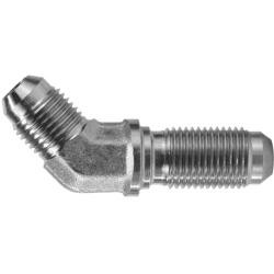 Midland Metal 2702-24-24 Bulkhead Union 45-Deg Elbow, 1-1/2-in Male JIC x 1-1/2-in Male JIC, Steel