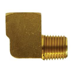 ANDERSON METALS 706118-06 90-deg Long Barstock Street Elbow, 3/8-in Female NPTF x 3/8-in Male NPTF, Lead-Free Brass