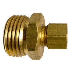 ANDERSON METALS 707489-1204 Straight Adapter, 3/4-in Male Garden Hose x 1/4-in Compression, Lead-Free Brass
